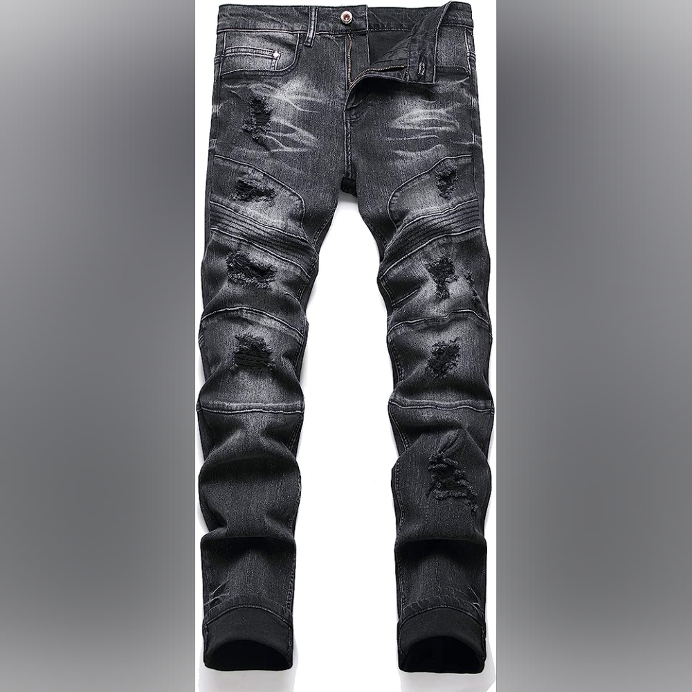 New Men's Designed Unique Street Urbanwear Jeans Multiple Sizes